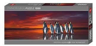 פאזל 1000 חל' - פנורמה - פינגווינים בשקיעה