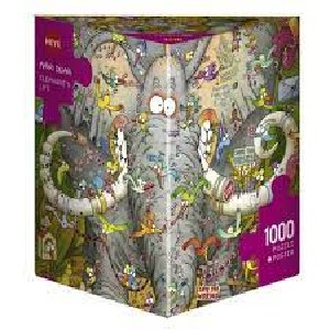 פאזל 1000 חל' משולש - חיי פיל