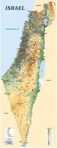 מפת ישראל אנגלית A3