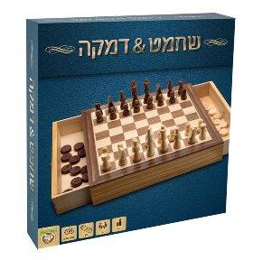 שחמט דמקה עם מגירה משחק