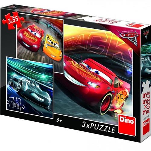 פאזל 3X55 חלקים - CARS 3