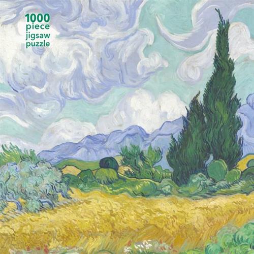 פאזל 1000 חלקים שדה חיטה עם ברושים - ואן גוך