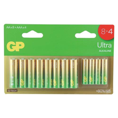 סוללות 4AAA+8AA GP