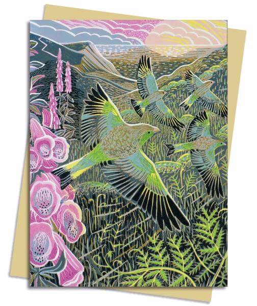כרטיס ברכה צומת FOXGLOVES AND FINCHES