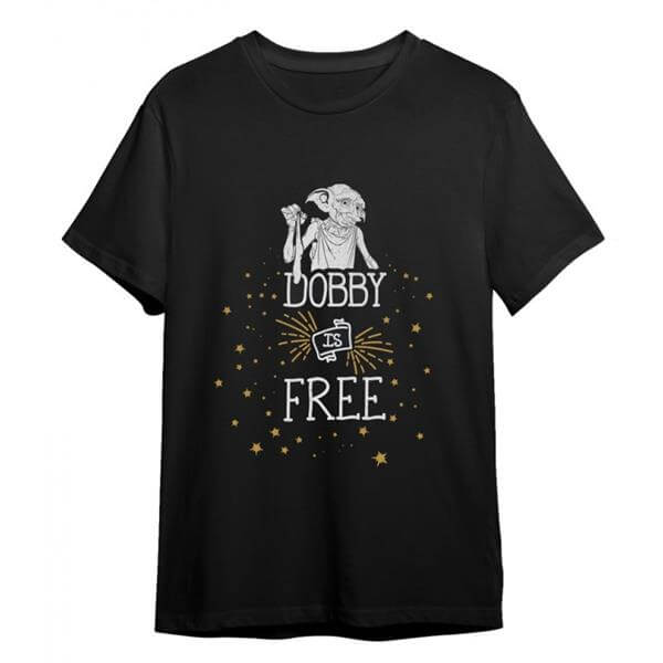 חולצת DOBBY IS FREE רקע שחור - XL