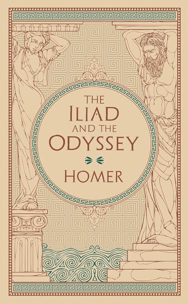 THE ILIAD AND THE ODYSSEY- LEATHER