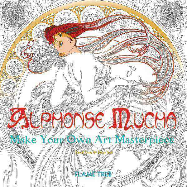 ALPHONSE MUCHA- ART COLOURING BOOK