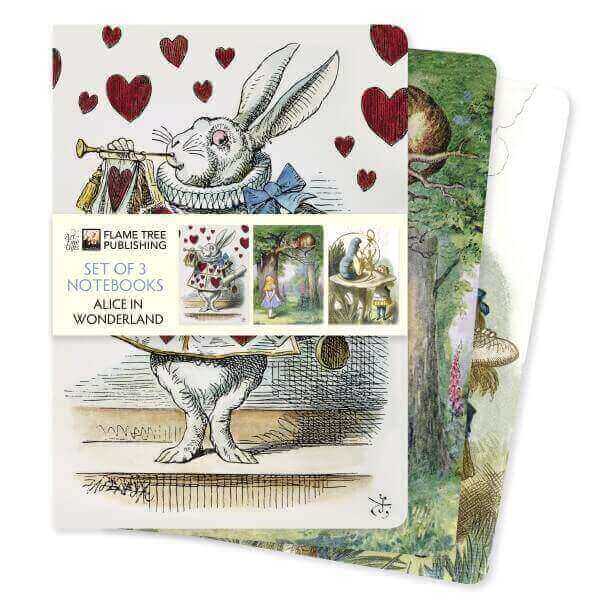 ALICE IN WONDERLAND - 3 STANDARD NOTEBOOKS