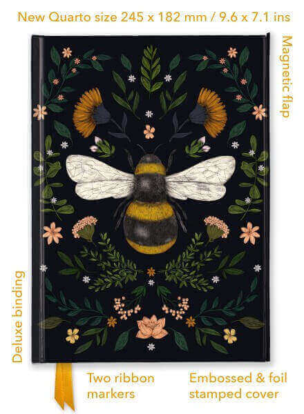 BOTANICAL BEE - FOILED QUARTO JOURNAL