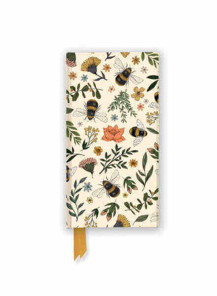 FOILED SLIMLINE JOURNAL - BOTANICAL BEES